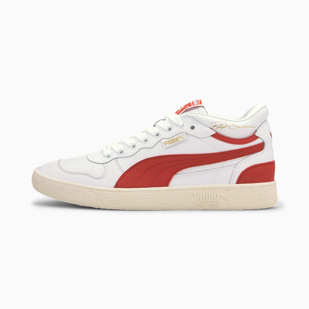 Puma Ralph Sampson Demi OG Férfi Kosárlabda Cipő - Fehér/Piros/Fehér ( Hungary - KISRX0758 )